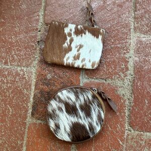Cowhide and leather small bags